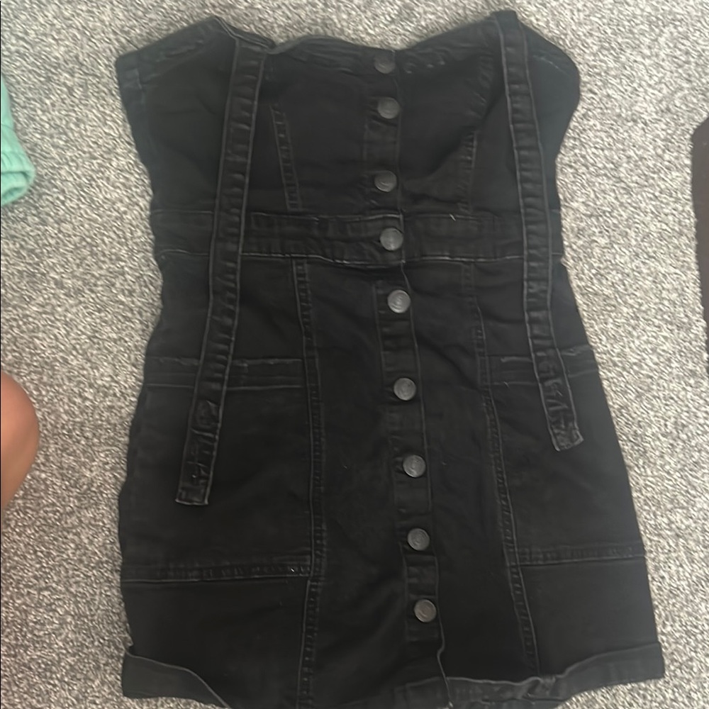 Aeropostale Black Strapless Sheath Dress